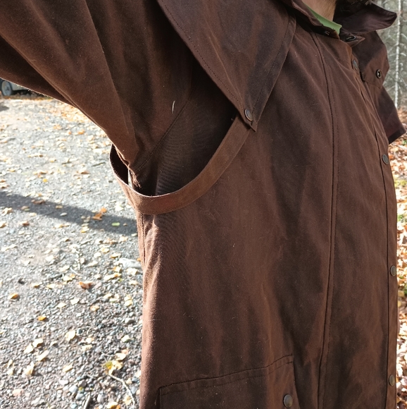 Original Australian Drover Coat Cotton Oilskin - Picture 5 of 8